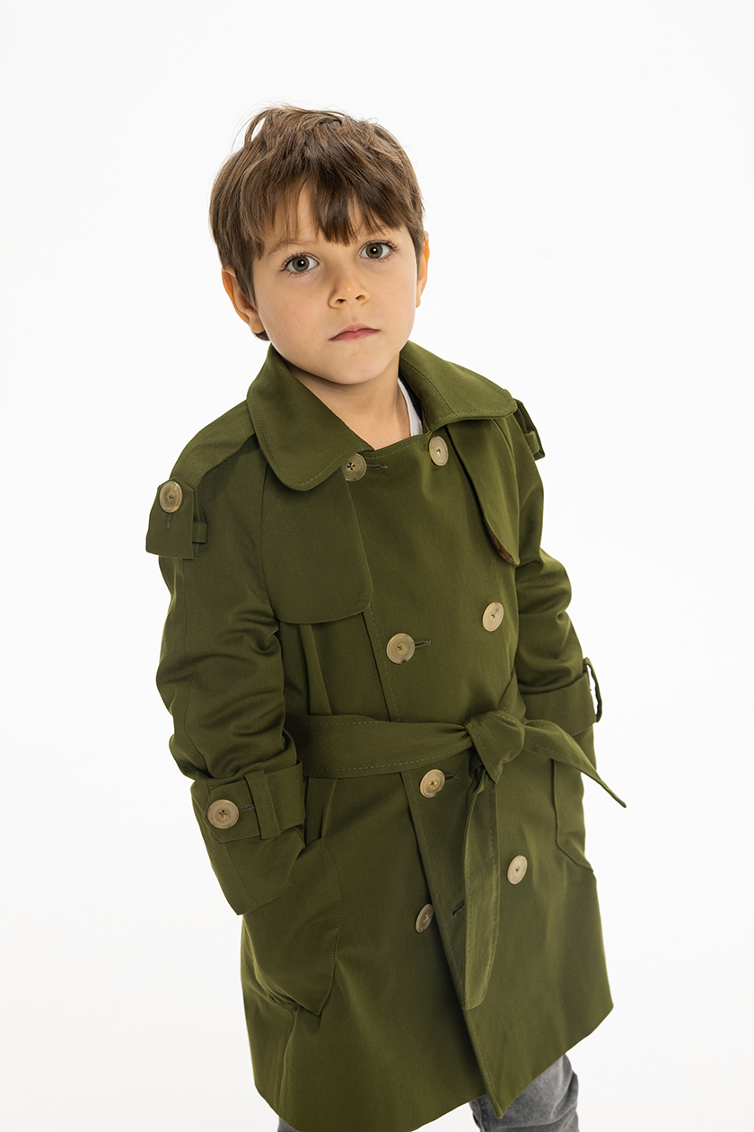 Lilia Ceaicovschi kids trench coat Traian
